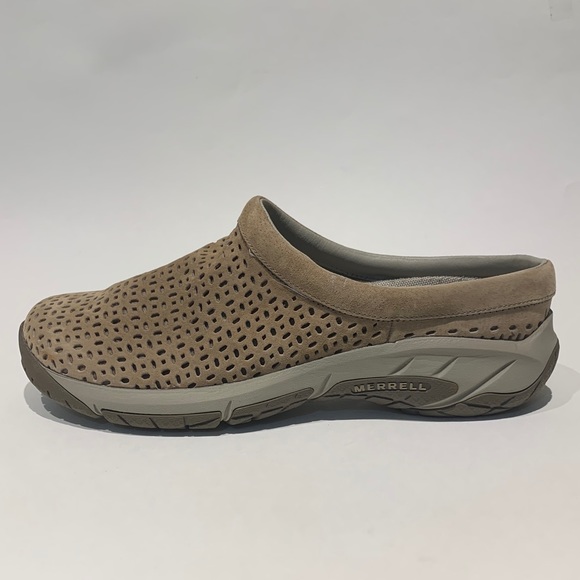 Merrell ENCORE VELUM Perforated Suede Slipon Clogs - Picture 6 of 11